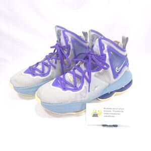 Nike Lebron 19 Aura Lace Up Athletic Shoe Youth Boys Size 6 DD0418-412 Blue